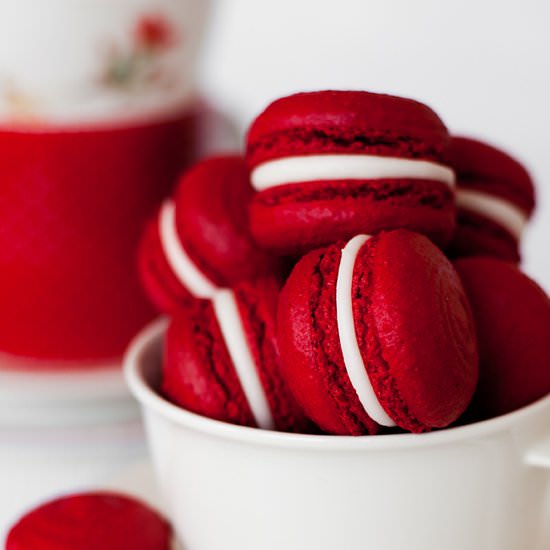 Red Velvet Macarons
