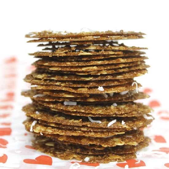 Coconut Oatmeal Lace Cookies