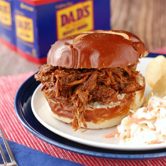 Root Beer Crock Pot Chicken Sammies
