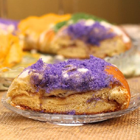 Traditional Mardi Gras King Cake