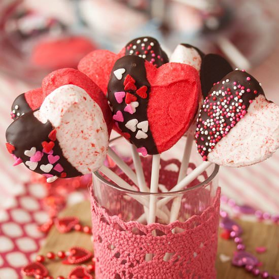 Chocolate Covered Peeps Lollipops
