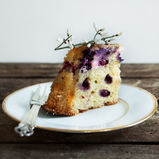 Fresh Berries & Cardamom Bundt Cake
