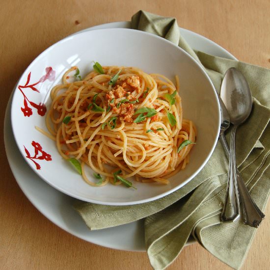 Sicilian Pasta with Tomatoes
