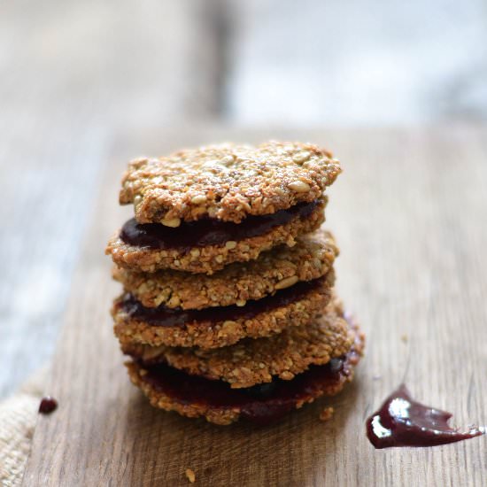 Valentine Jam & Coconut Cookies