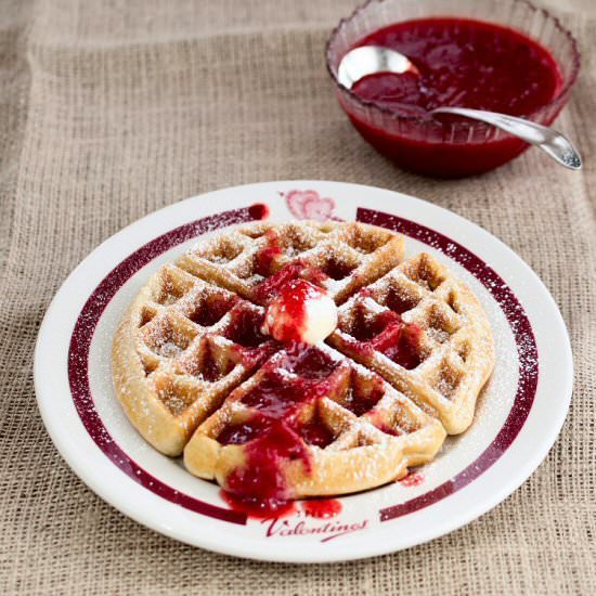 Belgian Waffles from Scratch