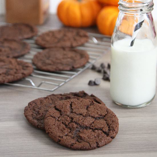 Double Chocolate Pumpkin Cookies