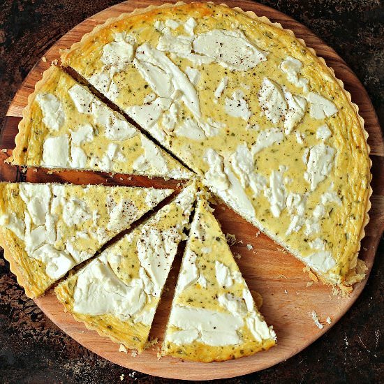 Leek, Creme Fraiche and Goat Cheese