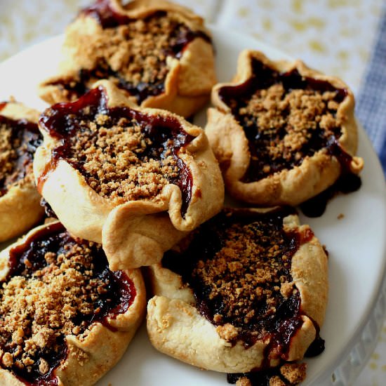 Galettes with cherry jam