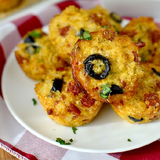 Mini Pizza Quinoa Bites