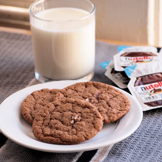Nutella Toffee Cookies