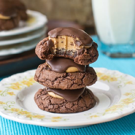 Buckeye Brownie Cookies