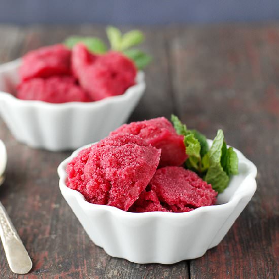 Luscious Ginger-Beet Sorbet