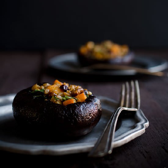 Winter Salad Stuffed Portobellos