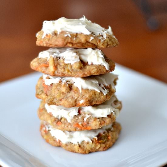 Carrot Cake Cookies with Frosting