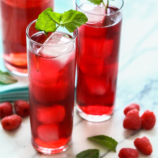 Raspberry Hisbiscus Soda