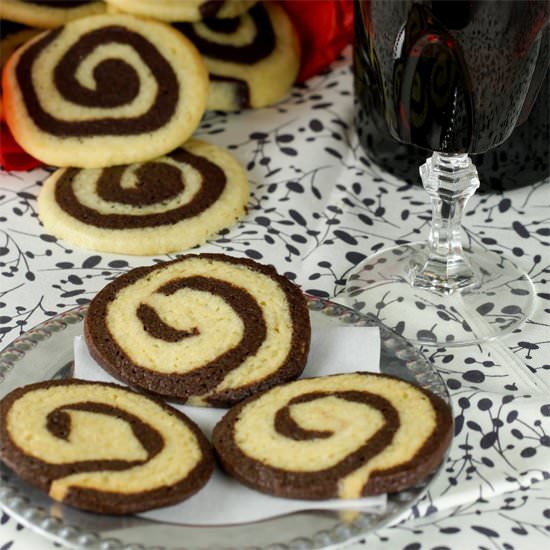 Port Chocolate Pinwheel Cookies