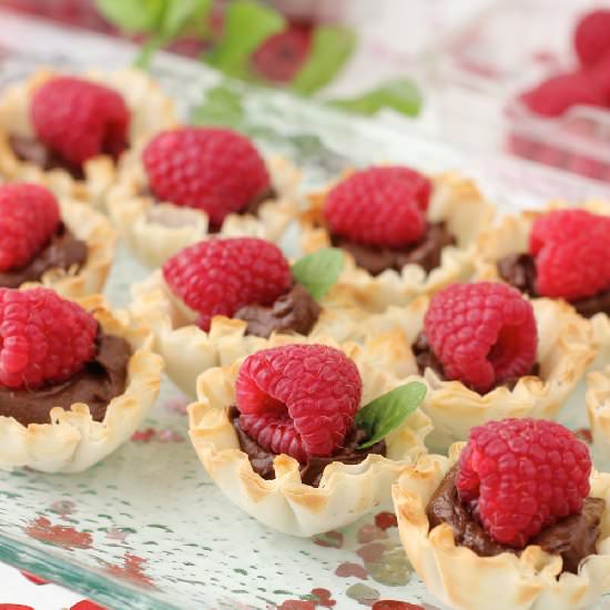 Chocolate & Raspberry Tartlets
