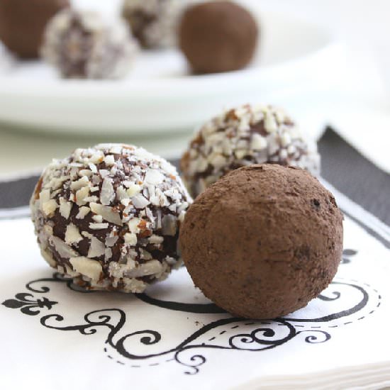 Dark Chocolate Balsamic Truffles