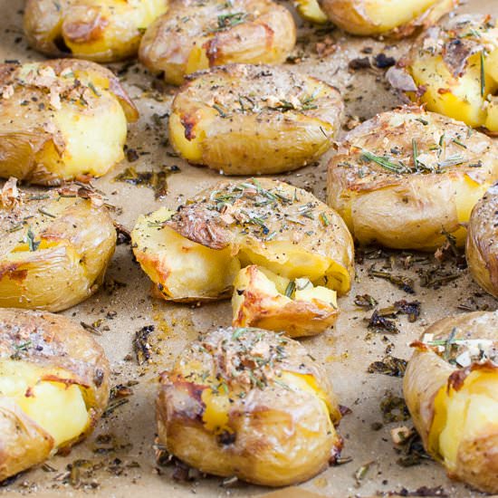 Rosemary-Garlic Smashed Potatoes