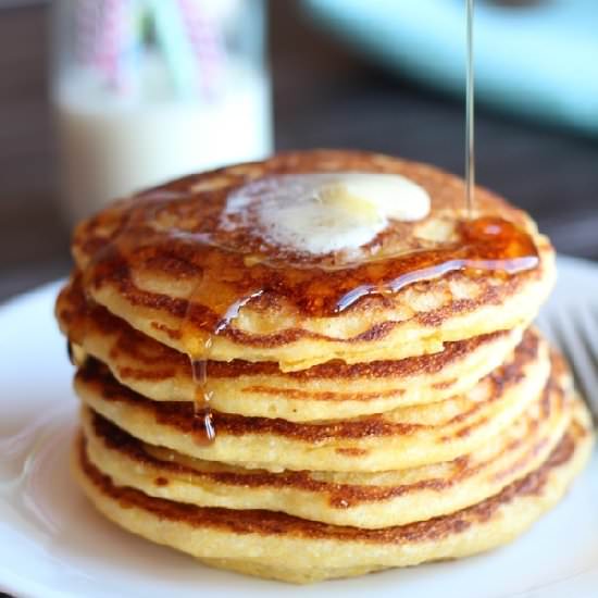 Fluffy Cornmeal Pancakes