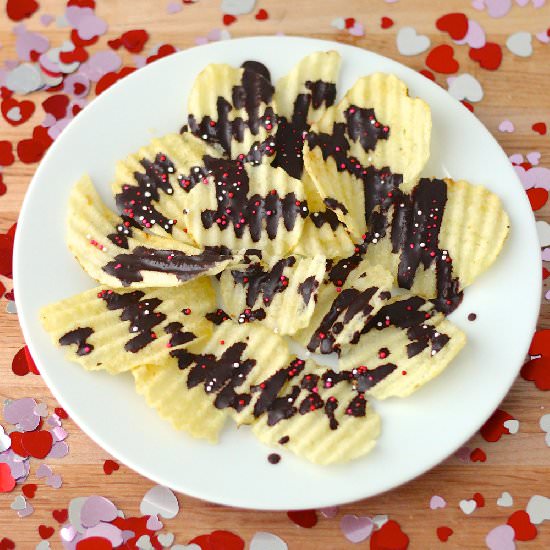 Chocolate Drizzled Potato Chips