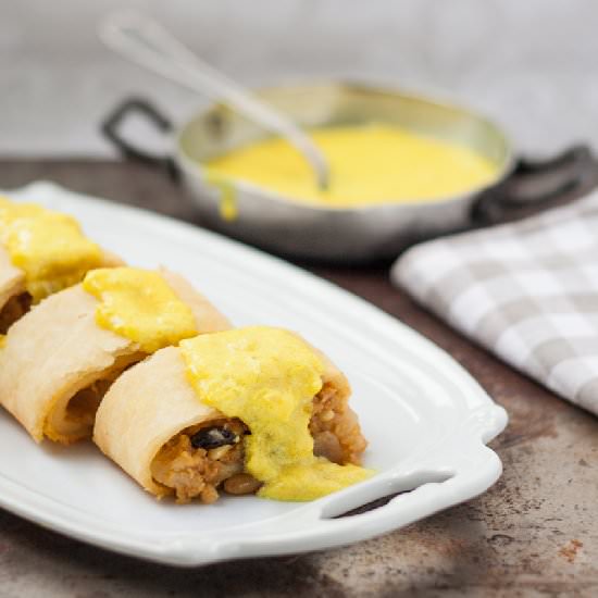 Salty Strudel with Saffron Sauce