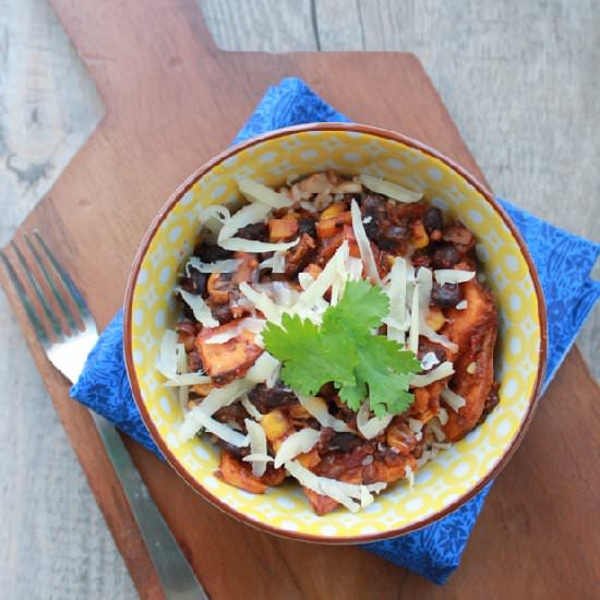 Black Bean & Sweet Potato Bake