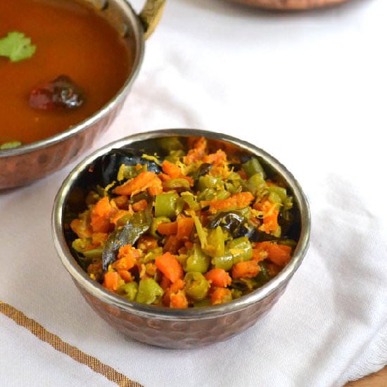 Carrot Beans Poriyal | Stirfry