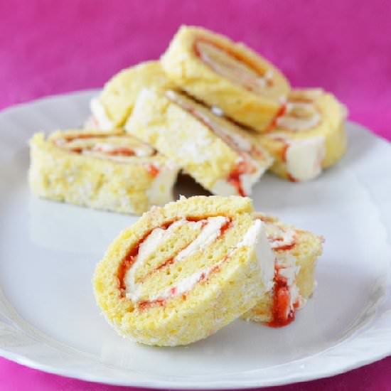 Strawberry Cake Rolls