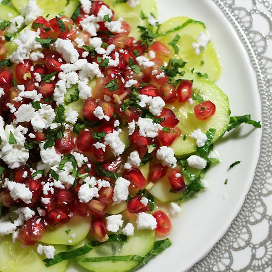 Cucumber and Pomegranate Salad