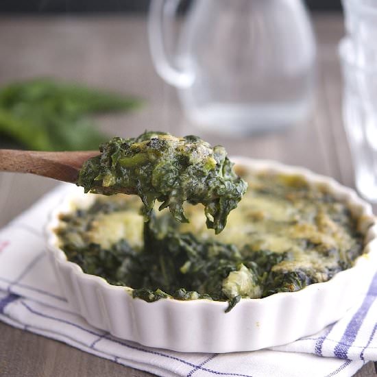Cheesy Baked Spinach