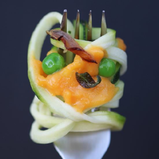 Zucchini Noodles with Pumpkin Sauce