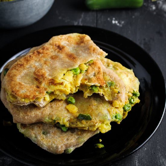 Potato and Pea Parathas