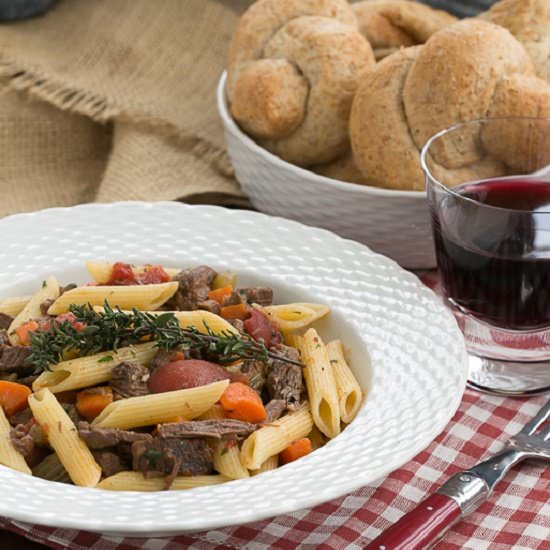 Beef Burgundy Pasta