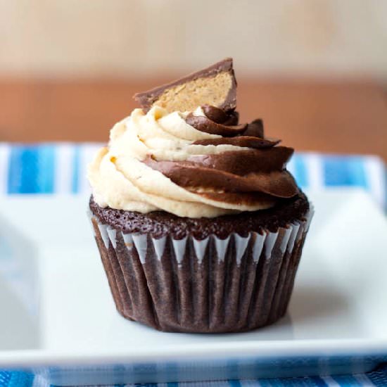 Chocolate Peanut Butter Cupcakes