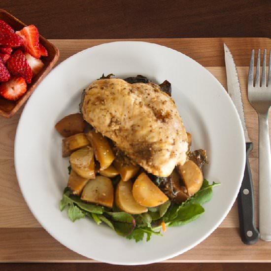 Roasted Chicken and Kale