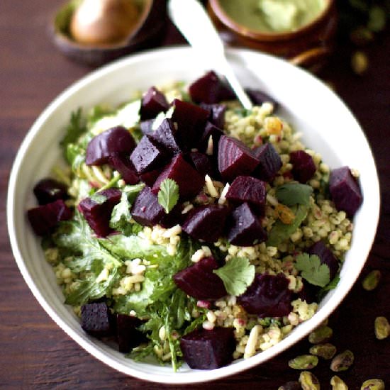 Roasted Beets and Barley Salad