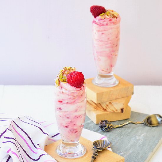Raspberry-Orange Shrikhand