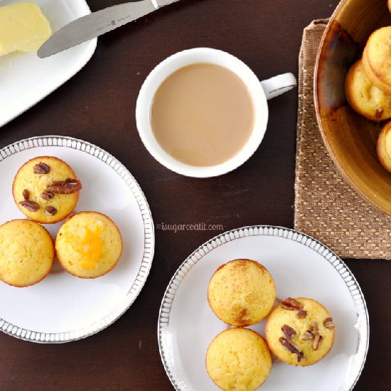 Coconut Cornmeal Mini Muffins