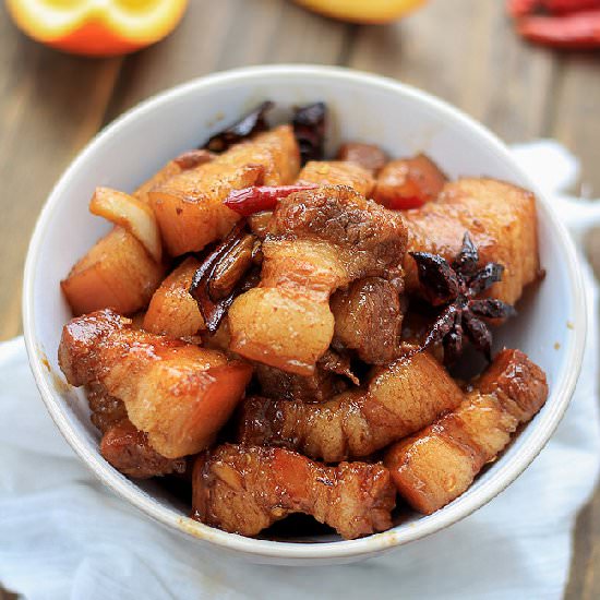 Red braised pork belly