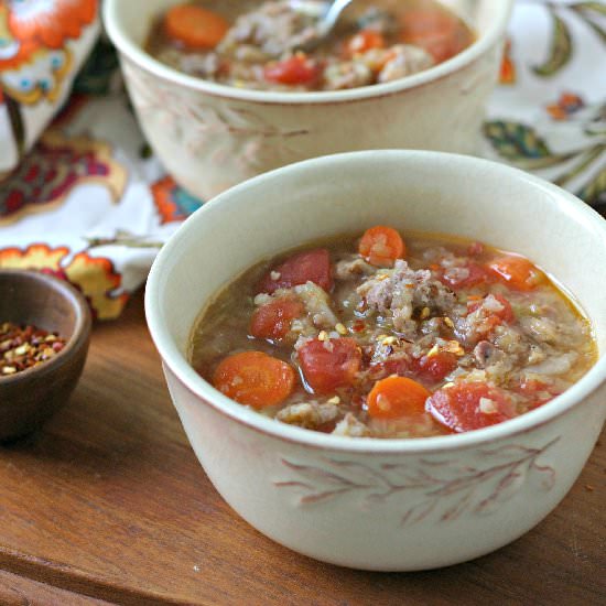 Italian Sausage and Cabbage Soup