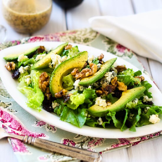 Cranberry Avocado Blue Cheese Salad