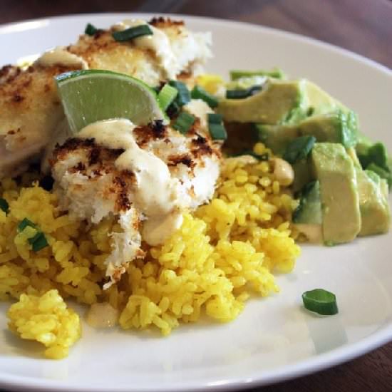 Coconut Chicken Fingers with Curry