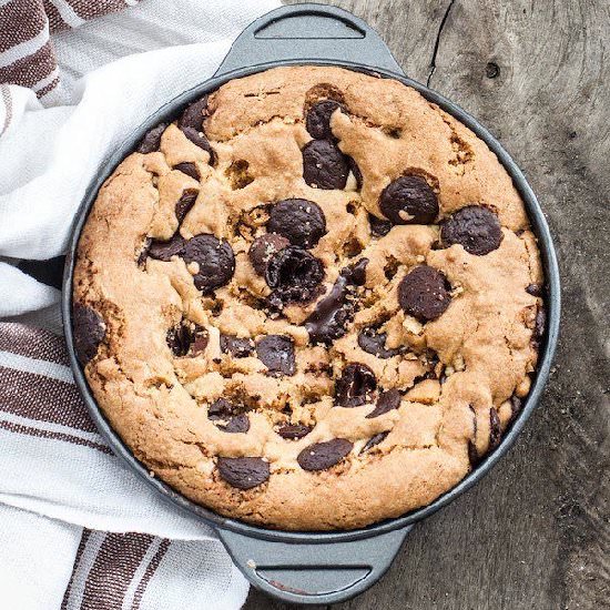 Skillet Baked Chocolate Cookies