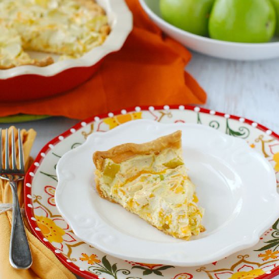 Apple Cheddar Quiche