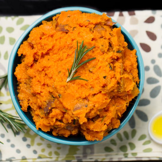 Rosemary Mashed Sweet Potatoes