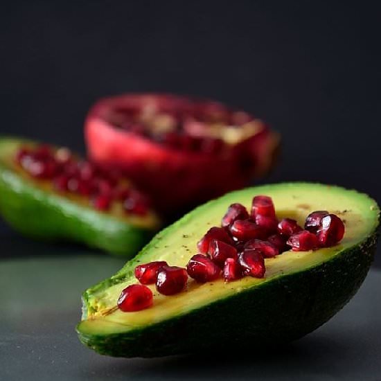 Avocado with Pomegranate