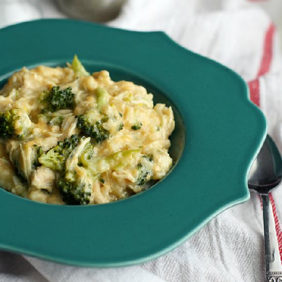 Cheesy Broccoli and Chicken Rice