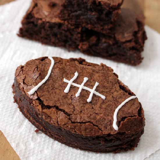 Football Brownies From Scratch
