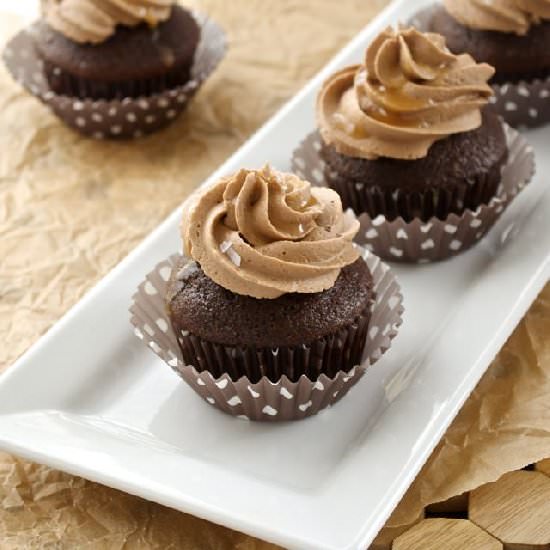Salted Caramel Chocolate Cupcakes